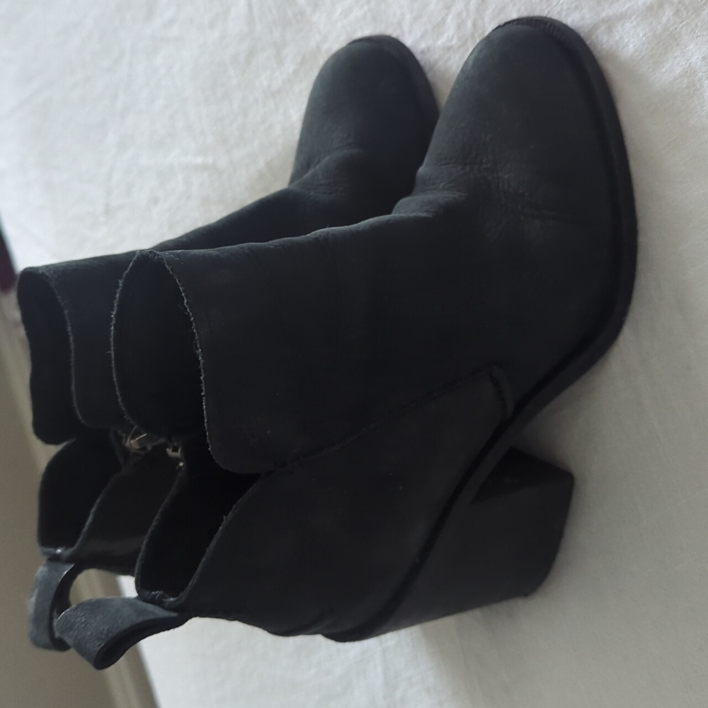 Ugg Black leather booties size 7